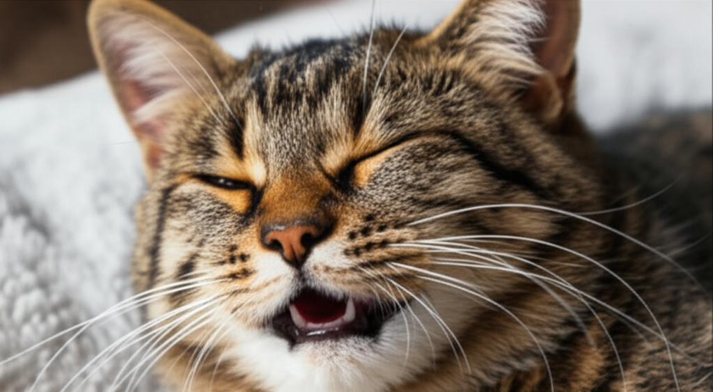 Gato ronroneando relajado: comunicación felina positiva, bienestar, tranquilidad y vínculos afectivos